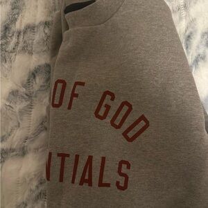 Essentials Gray & Red Sweater